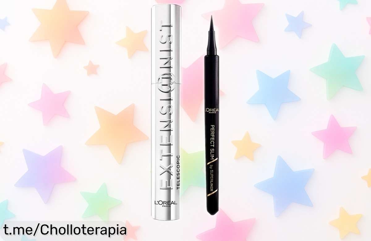 Pack de máscara de pestañas y eyeliner L’Oréal Paris, ¡mirada intensa y look duradero a un precio que parece chiste! No te lo pierdas o arrepentirás después.