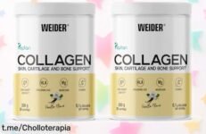 Pack duo de colágeno Weider con ácido hialurónico y magnesio al precio más bajo: ¡cuidar tu piel, cabello y huesos nunca fue tan delicioso! Aprovecha este super chollo.