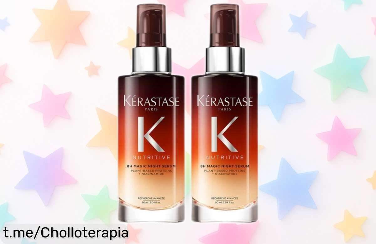 Pack x2 sérum de noche nutritivo Kérastase que repara tu pelo seco mientras duermes y ahora está a un precio increíble, ¡no dejes pasar esta oferta que tu melena se merece!