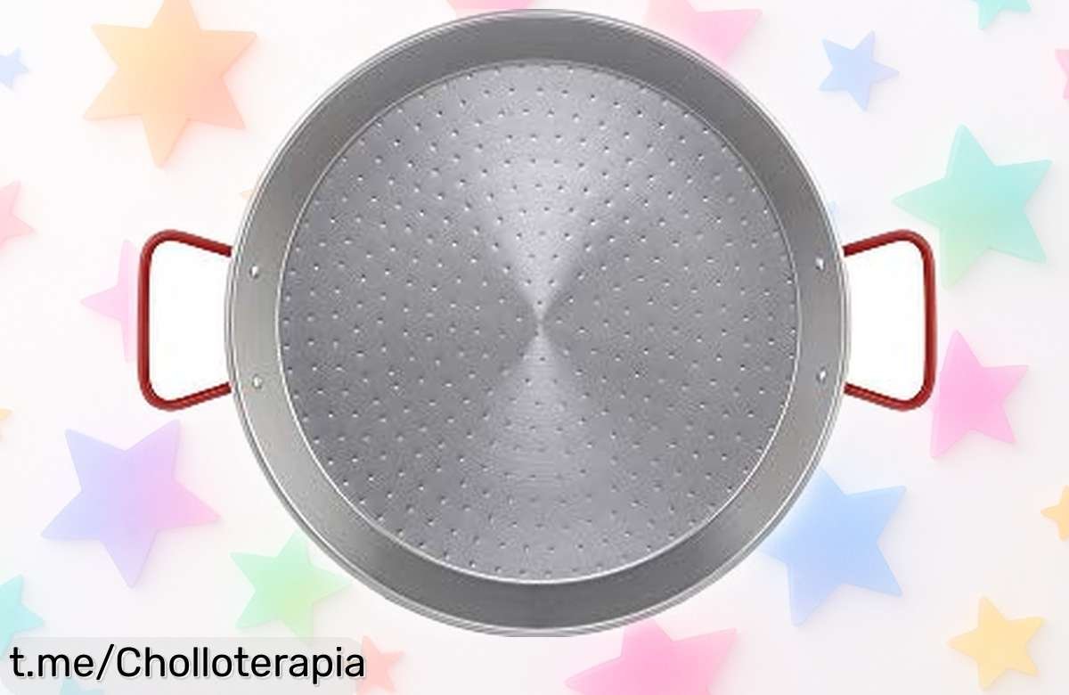 Paellera de acero Metaltex para 8 personas, increíble oferta que no puedes dejar escapar: ¡prepárate a disfrutar con tu gente al mejor precio del mercado!
