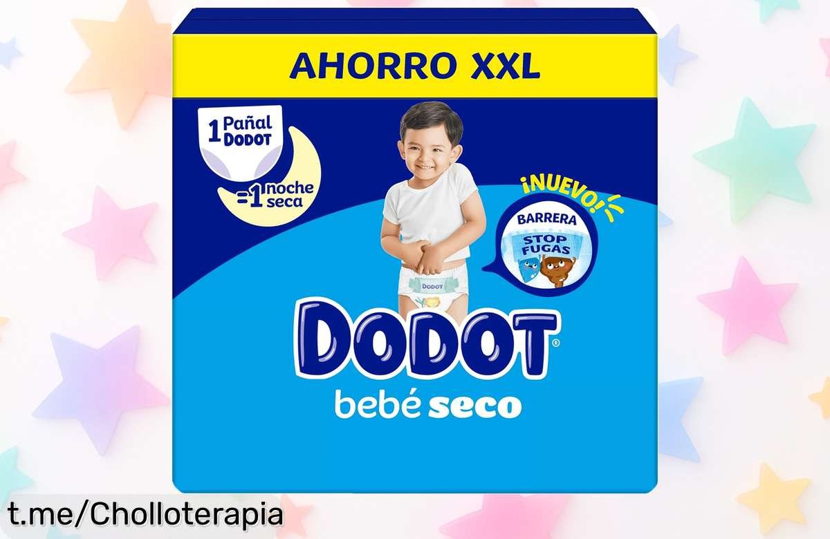 Pañales Dodot Bebé Seco XXL con triple protección antifugas al precio locazo del año, tu bebé seco hasta 12 horas y tú sin preocupaciones: ¡aprovecha este ofertón ya!