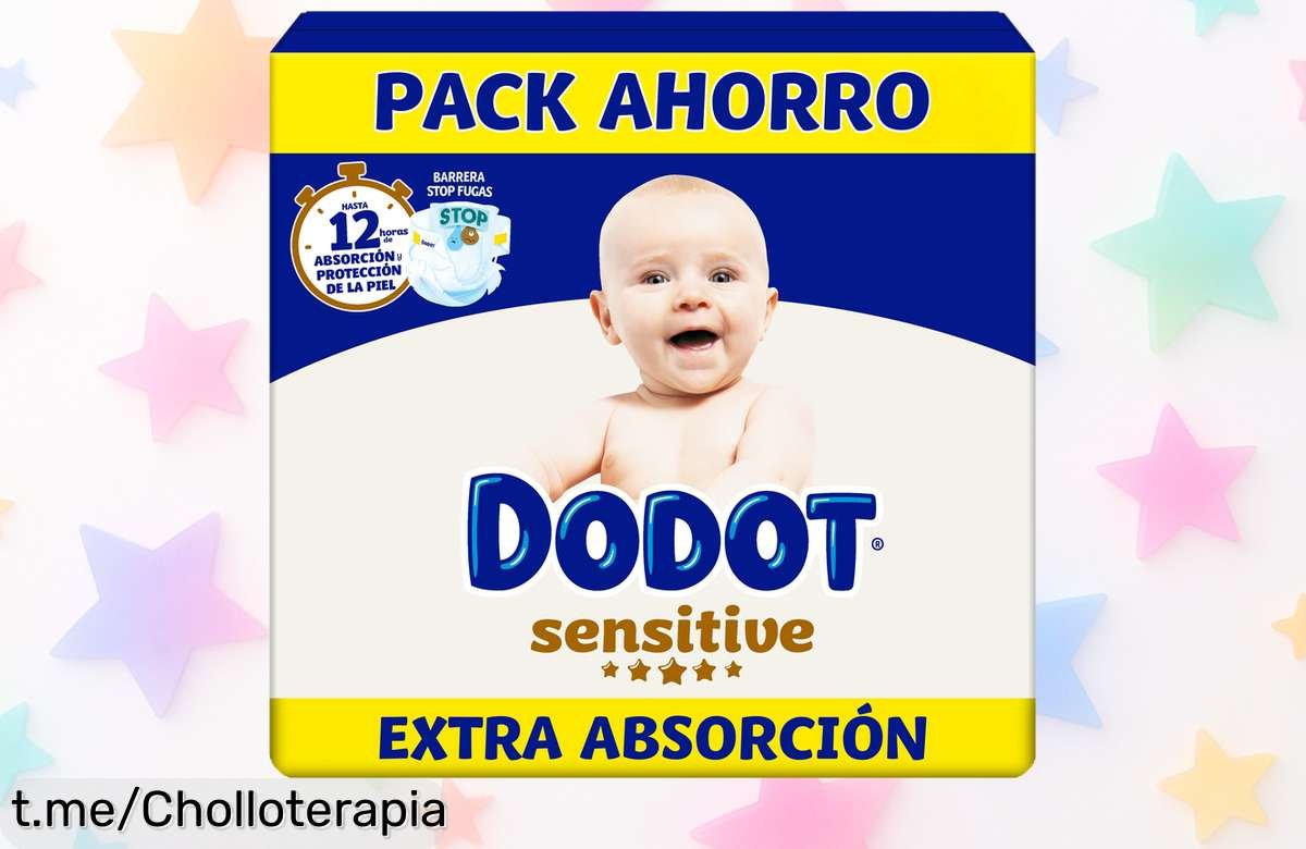 Pañales Dodot Sensitive Extra en pack mensual, ¡un ofertón que te hará sonreír y cuidará la piel de tu bebé mientras crece!