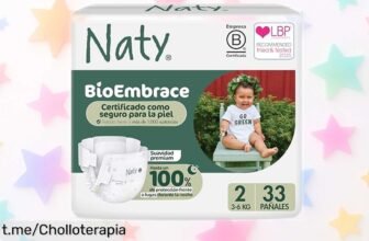 Pañales Naty BioEmbrace para recién nacido, super chollo de 33 unidades que cuidan la piel sensible y absorben hasta 12 horas. ¡Aprovecha esta oportunidad única ya!