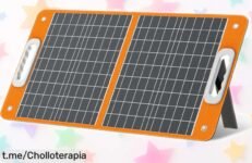 Panel solar plegable Flashfish TSP18V 60W para carga de móviles, ¡aprovéchalo a un precio loco y nunca más te quedes sin energía en tus aventuras!