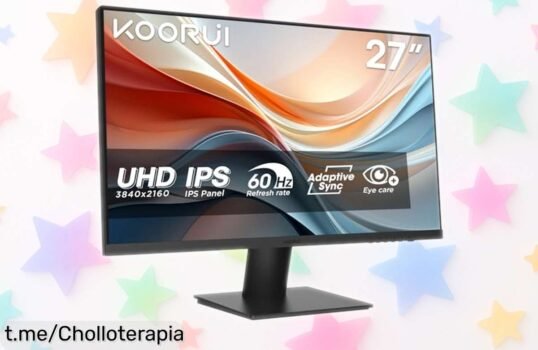 Pantalla 4K ultra nítida KOORUI N07 de 27” a un precio tirado que te hará querer jugar y trabajar como nunca; ¡no pierdas el chance de lucirte con calidad impresionante!