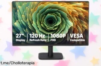 Pantalla Amazon Basics de 27” con colores vibrantes y 120 Hz, super chollo para juegos y pelis; ¡no te lo pierdas, llévatela ya y disfruta al máximo!