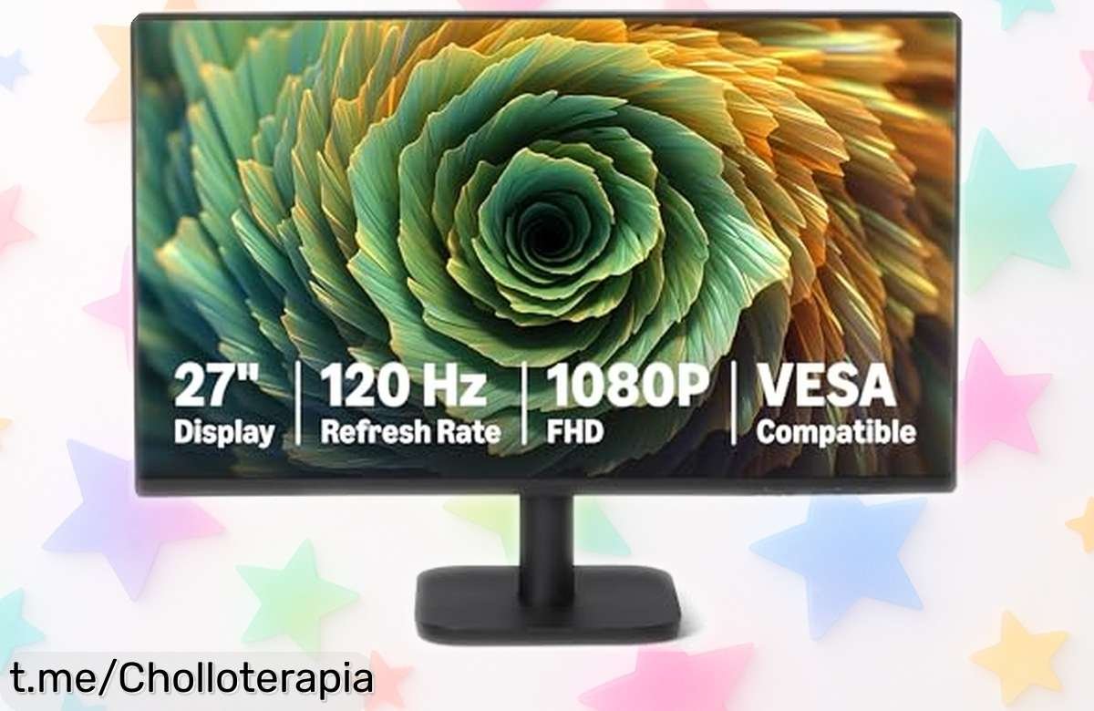 Pantalla Amazon Basics de 27” con colores vibrantes y 120 Hz, super chollo para juegos y pelis; ¡no te lo pierdas, llévatela ya y disfruta al máximo!