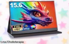Pantalla portátil MOMODS de 15,6” con imagen súper nítida en oferta; llévala donde quieras y disfruta de un chollo que hará volar tus juegos y emociones. ¡No te quedes sin ella!