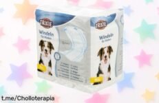 Paquete de 12 pañales para perros Trixie a precio loco: absorción rápida y ajuste perfecto, olvídate del lío y disfruta más con tu peludo amigo. ¡No te quedes sin ellos!