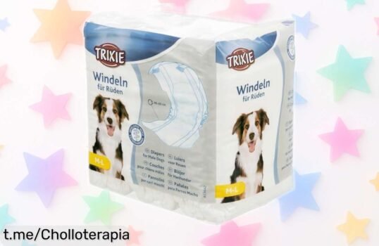 Paquete de 12 pañales para perros Trixie a precio loco: absorción rápida y ajuste perfecto, olvídate del lío y disfruta más con tu peludo amigo. ¡No te quedes sin ellos!