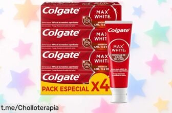 Pasta de dientes blanqueadora Colgate Max White For Coffee en pack 4x75ml, ¡ofertón increíble para lucir una sonrisa brillante y saludable sin complicaciones!