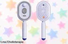 Peine de masaje eléctrico con cojín de aire que desenreda sin dolor y revitaliza tu cabello, ¡ofertón a precio loco para mimarte como en el spa desde casa!