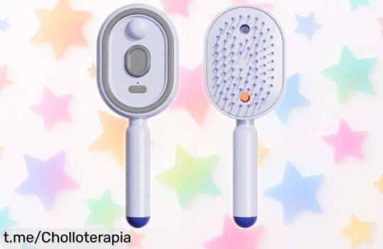 Peine de masaje eléctrico con cojín de aire que desenreda sin dolor y revitaliza tu cabello, ¡ofertón a precio loco para mimarte como en el spa desde casa!