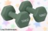 Pesas de neopreno Amazon Basics de 10 kg para entrenar sin tregua, ¡con un ofertón que no te puedes perder! Tu fuerza a un precio increíblemente bajo y con resultados sorprendentes.