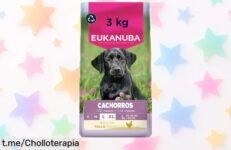 Pienso seco Eukanuba para cachorros de razas grandes: refuerza huesos y mejora el pelaje a un precio que no volverás a ver, cuida a tu mejor amigo desde pequeño ¡aprovéchalo ya!