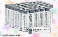 Pilas AA Amazon Basics en pack de 40, increíble ofertón con duración de hasta 5 años; ¡consigue este precio loco y no te quedes sin energía para tus gadgets!