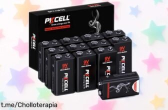 Pilas alcalinas 9V PKCELL: ¡Aprovecha este super chollo! Pack de 12 unidades que duran hasta 10 años, el seguridad y tranquilidad que necesitas a un precio increíble.