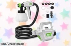 Pistola de pintura eléctrica Huepar Tools con motor de 800W, la solución que transforma tu hogar rápido y fácil a un precio rebajado; ¡no te quedes sin ella!