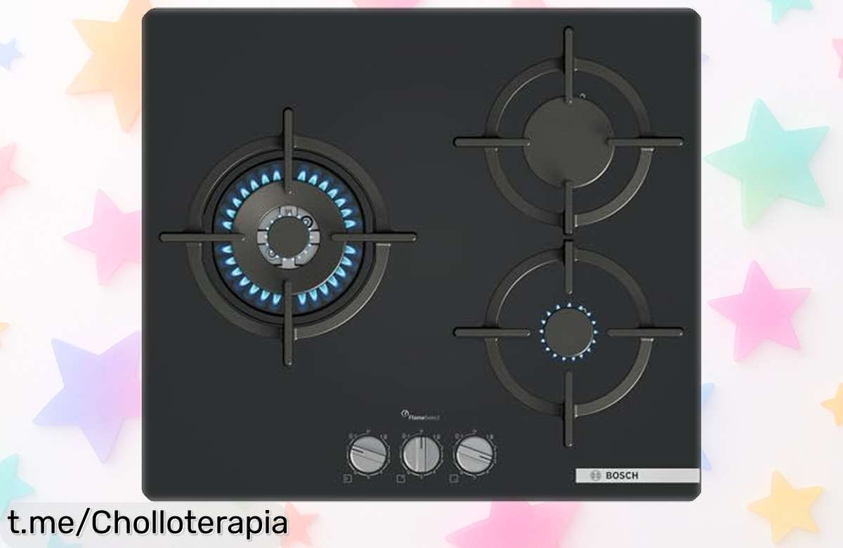 Placa de gas Bosch Serie 6 con 3 zonas: cocina como un chef y aprovecha este ofertón brutal antes de que se acabe, ¡hazte una comida increíble hoy mismo!