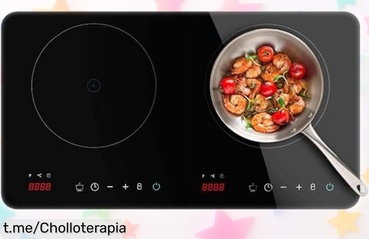Placa de inducción portátil Cecotec Full Magma Double: cocina lo que quieras con estilo y rapidez, ¡no te pierdas este ofertón a precio loco ya!