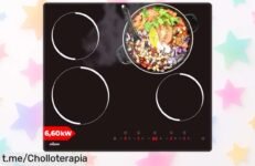 Placa vitrocerámica Nilson NV4600 con 4 zonas y control táctil, ¡un ofertón a precio tirado que hará de tus comidas un festín seguro para todos!