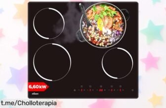 Placa vitrocerámica Nilson NV4600 con 4 zonas y control táctil, ¡un ofertón a precio tirado que hará de tus comidas un festín seguro para todos!
