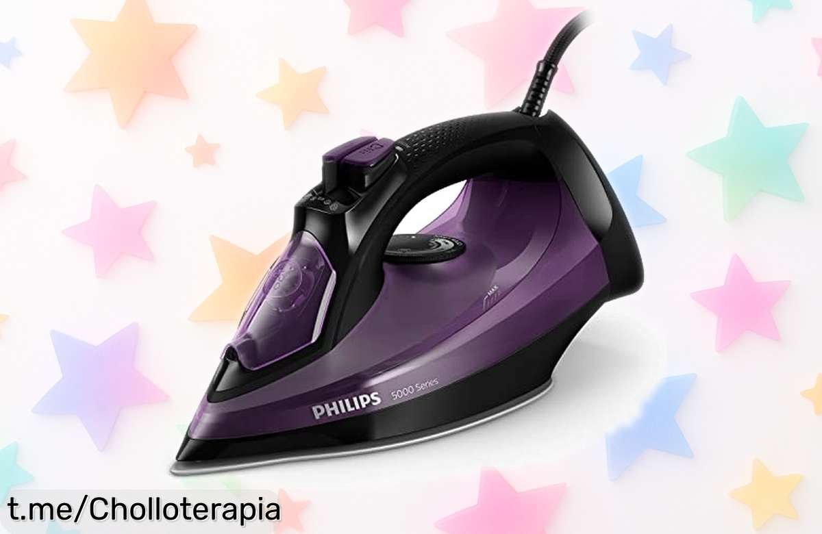 Plancha de vapor Philips Serie 5000, rápida y potente: un ofertón que dejará tu ropa impecable y te ahorrará tiempo. ¡No dejes pasar esta oportunidad única!