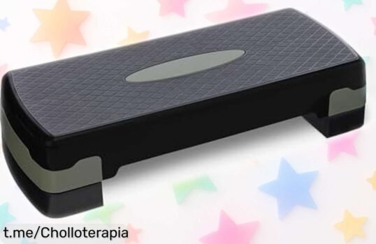 Plataforma de step Amazon Basics ajustable y compacta. ¡No te pierdas este ofertón impar! Entrena cómodo en casa al mejor precio, mientras te pones en forma a tu ritmo.