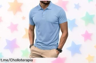 Polo básico y ligero PINSPARK para hombre a precio loco, ideal para el gym o tenis. ¡No dejes pasar este ofertón que te hará sentir libre y cómodo!