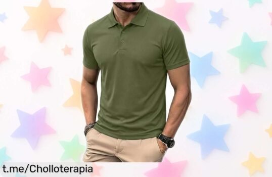 Polo de hombre PINSPARK ligero y transpirable en oferta increíble, ideal para tus partidos de golf o tenis. ¡No te pierdas este mega chollo que anima tu juego!