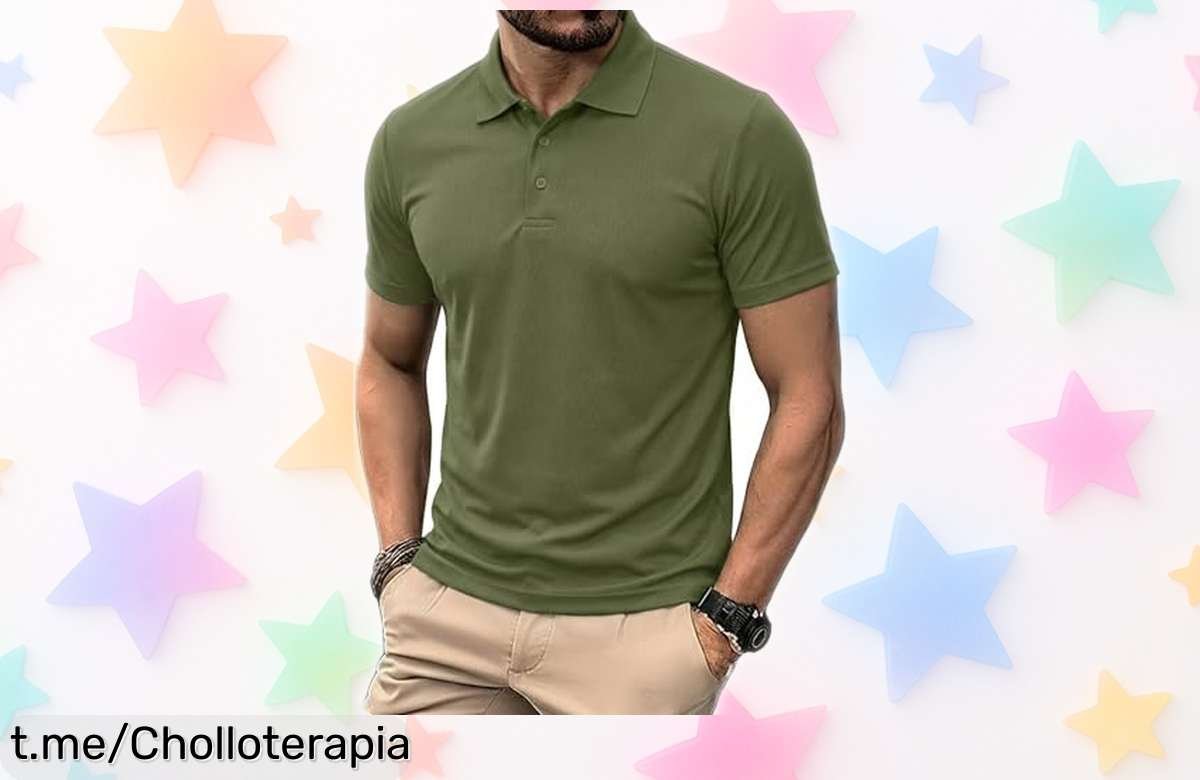 Polo de hombre PINSPARK ligero y transpirable en oferta increíble, ideal para tus partidos de golf o tenis. ¡No te pierdas este mega chollo que anima tu juego!