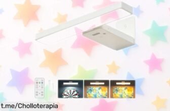 Potente lámpara de pared BrightArk recargable que ilumina tus fotos y diana sin cables. ¡Un ofertón con mando a distancia! Ilumina tu mundo ahora con esta super oportunidad.