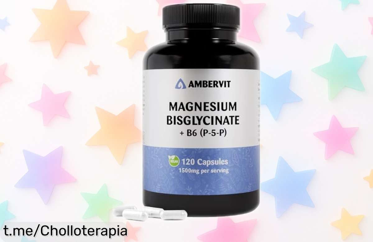 Potente magnesio bisglicinato con B6 activa Ambervit: ¡ofertón inesperado para energía al máximo! Cuida tus nervios y recarga tu vitalidad, no dejes pasar esta oportunidad única.