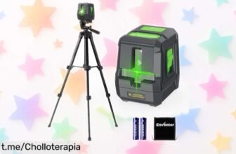 Potente nivel láser verde Enventor de 25 metros con trípode, oferta increíble que no puedes dejar escapar; haz brillar tus proyectos y sorpréndete con su precisión ahora.