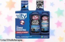 Potente pack STP para diésel con limpia inyectores y antihumos, ahorra gasoil mientras cuidas tu motor. ¡Últimos disponibles! No dejes escapar este ofertón que te hará sonreír al conducir.