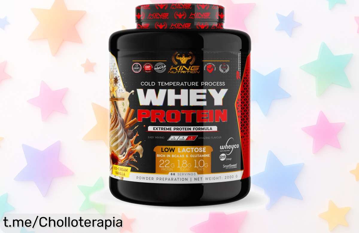 Potente proteína concentrada King Nutrition de 2 kg a precio loco: ¡Carga músculo y saca tu mejor versión sin dejarte el sueldo!