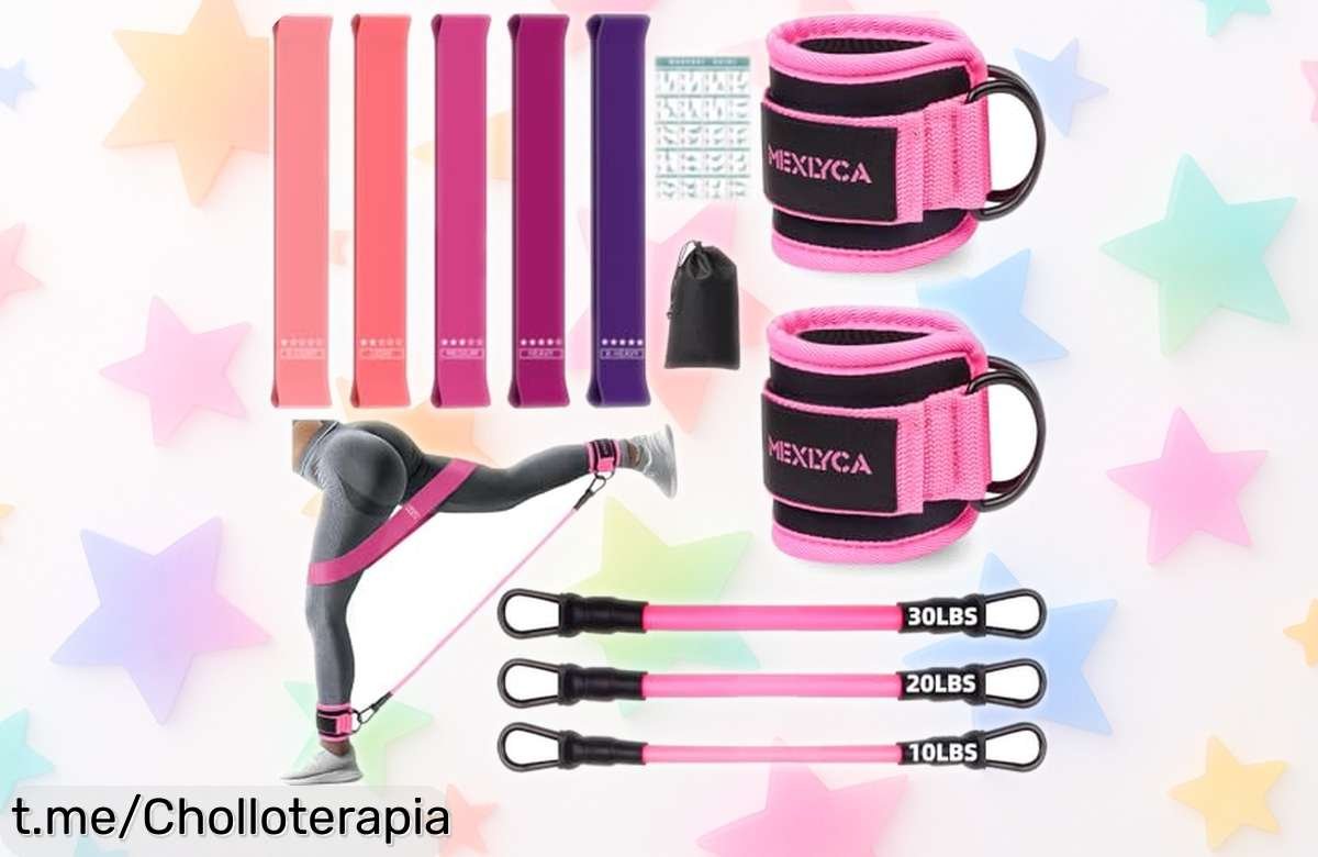 Potente set de 12 bandas elásticas con tobillera para entrenar todo tu cuerpo a precio loco; ¡ponte en forma sin complicaciones y aprovecha esta oportunidad que vuela!