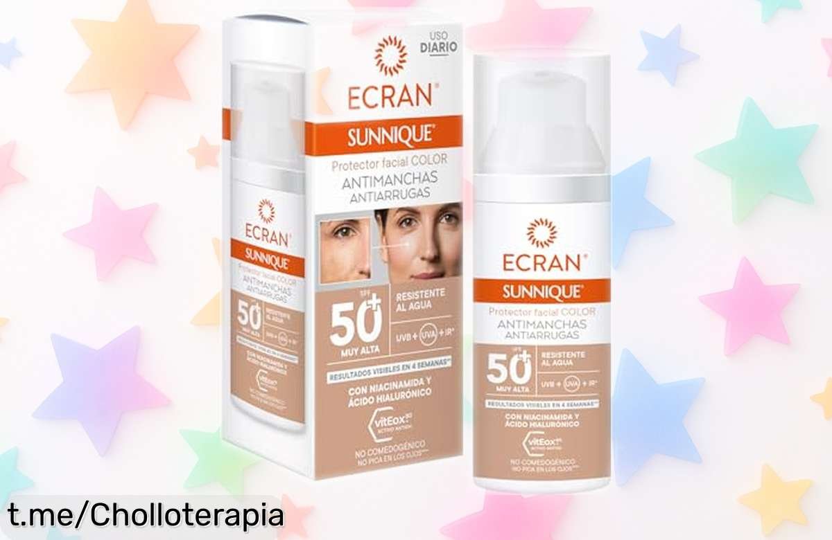Protector facial ECRAN SUNNIQUE SPF 50+: cuida tu piel, unifica el tono y ahora lo tienes a un precio regalado que no querrás dejar escapar. ¡Consíguelo ya!