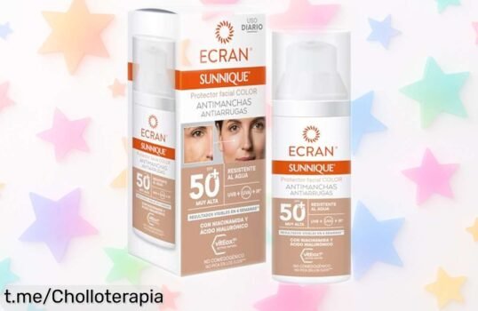 Protector facial con color Ecran Sunníque que cuida tu piel y reduce manchas a un precio regalado, ¡no dejes pasar esta oferta increíble que te hará brillar!