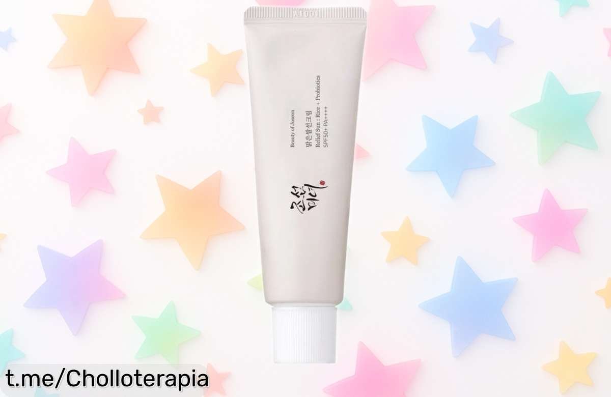 Protector solar facial Beauty of Joseon con arroz y probióticos, ¡un básico para tu piel a un precio que no puedes dejar escapar! Cuida tu rostro ahora mismo.
