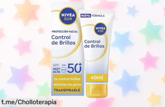 Protector solar facial NIVEA SUN FP50+ que controla brillos, ligero y sin grasa: ¡ahora a precio loco! Cuida tu piel y deslumbra en cada momento. ¡No dejes pasar esta oferta única!