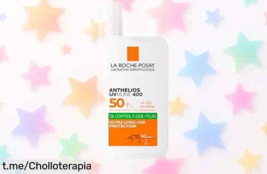 Protector solar fluido La Roche Posay SPF50+ que controla el brillo y resiste agua, sudor y arena a un precio de locura: cuida tu piel sin dejar grasa. ¡No te lo pierdas!