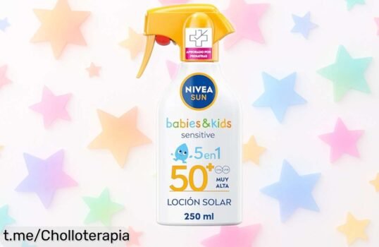 Protector solar infantil en spray Nivea Sun Babies & Kids FP50+ para piel sensible, ¡no dejes pasar este ofertón que tus peques necesitan para jugar sin preocupaciones!