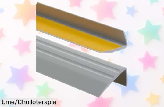 Protege tu hogar con el perfil de PVC autoadhesivo ProfiPVC para escaleras, fácil de instalar y a un precio loco que no puedes dejar pasar. ¡Tu seguridad primero!