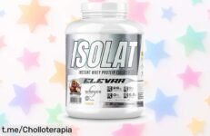 Proteína aislada de suero ELEVRA Pro Isolate 2kg, super chollo con aminoácidos BCAA para ganar masa muscular fácil. ¡Aprovecha este precio de escándalo antes que se agote!