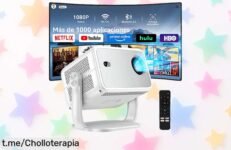Proyector Full HD HUIDUN PT10 con calidad 1080p a precio loco, ideal para tus pelis y juegos; ¡no dejes pasar este ofertón que te hará disfrutar cada momento!