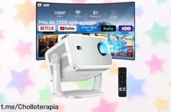 Proyector Full HD HUIDUN PT10 con calidad 1080p a precio loco, ideal para tus pelis y juegos; ¡no dejes pasar este ofertón que te hará disfrutar cada momento!