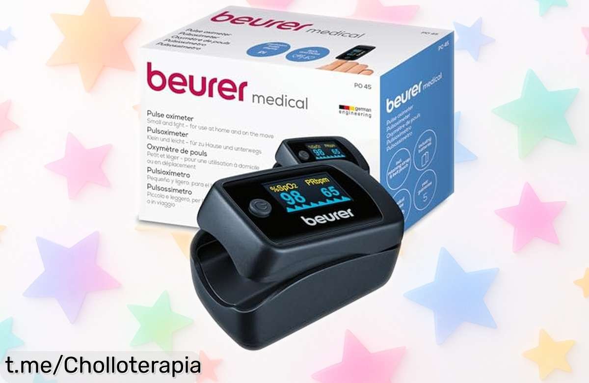Pulsioxímetro Beurer PO 45 a precio de risa: controla tu oxígeno y pulso fácil, ideal para deportistas. No dejes pasar esta oportunidad que cuida tu salud sin esfuerzo.