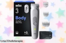 Recortadora corporal Braun Series 3 BG3575 con +6 accesorios y Autonomía de 80 min, ¡ofertón resistente al agua para usar en la ducha que no querrás dejar escapar!