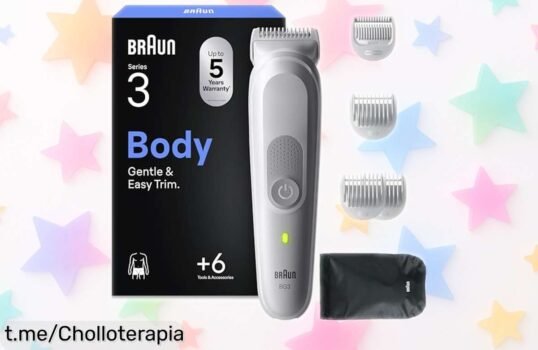 Recortadora corporal Braun Series 3 BG3575 con +6 accesorios y Autonomía de 80 min, ¡ofertón resistente al agua para usar en la ducha que no querrás dejar escapar!